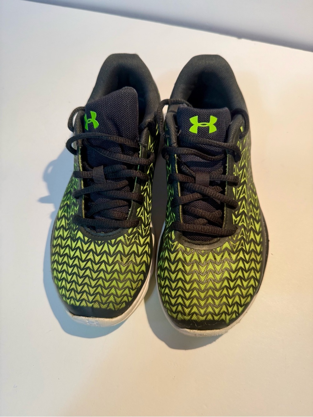 Under Armour Kids' Neon Green and Black Athletic Sneakers